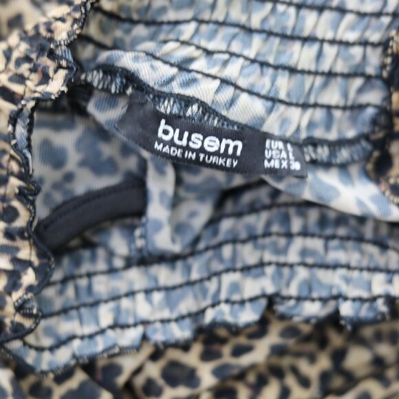 Busem Lepord Animal Print With Ruffle Woman Dress - Picture 4 of 6